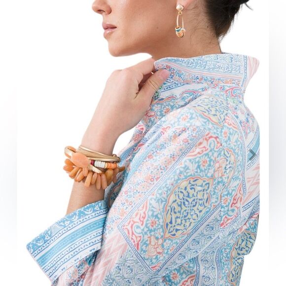 Chico's Multicolor Button Down Shirt - Picture 16 of 16